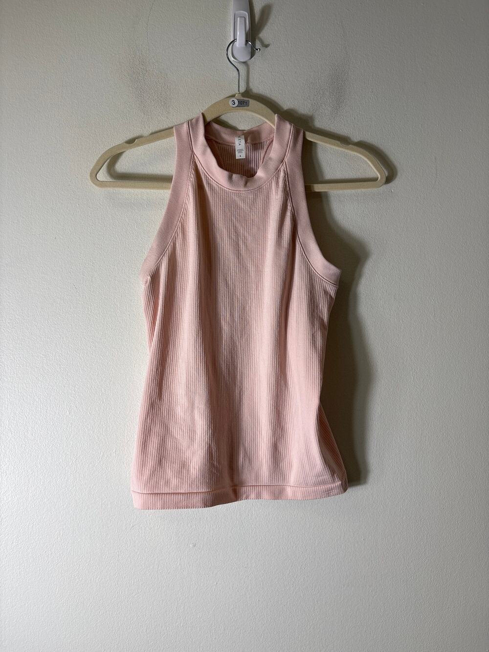 Athleta Blush Pink Ribbed Racerback Sleeveless Tank Sz S